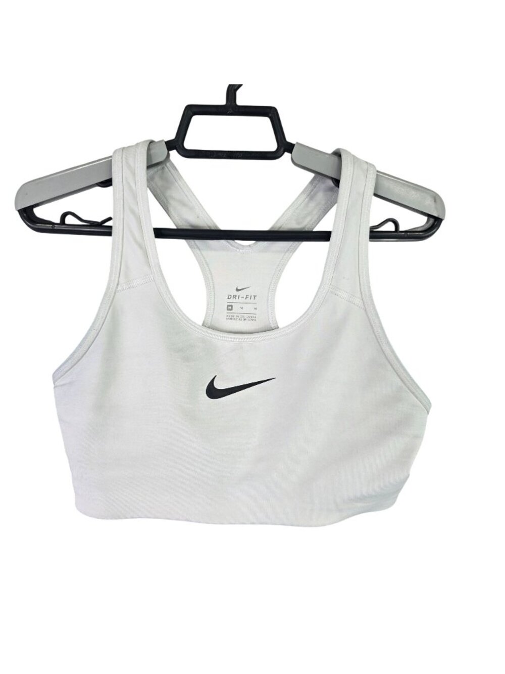 Juniors Nike Dri-Fit White Racerback Sports Bra Activewear Size M